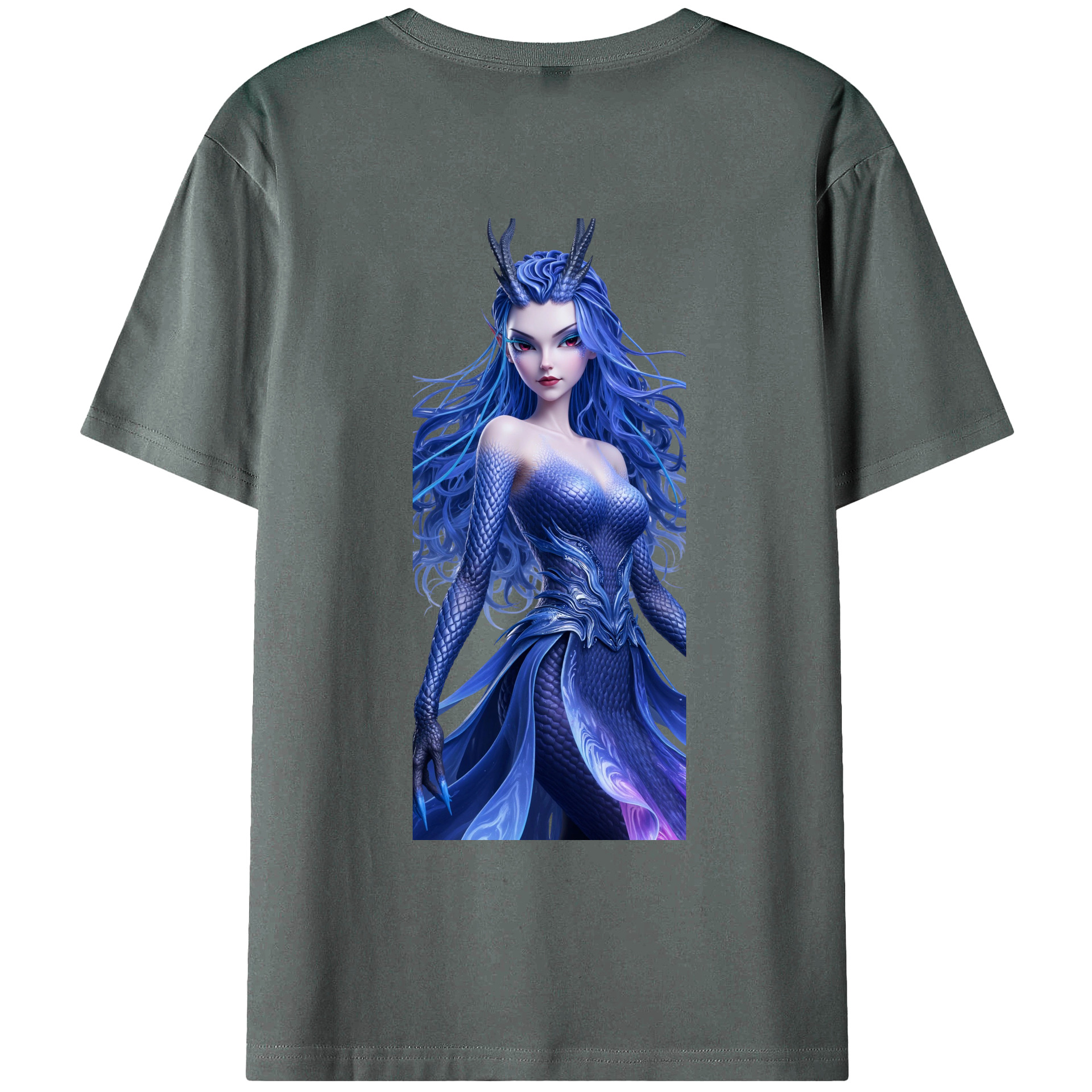 （画像用） Ne Zha 2 ナタ 魔童の大暴れ 綿100％ メンズ半袖Tシャツ（バックプリント） 通気性